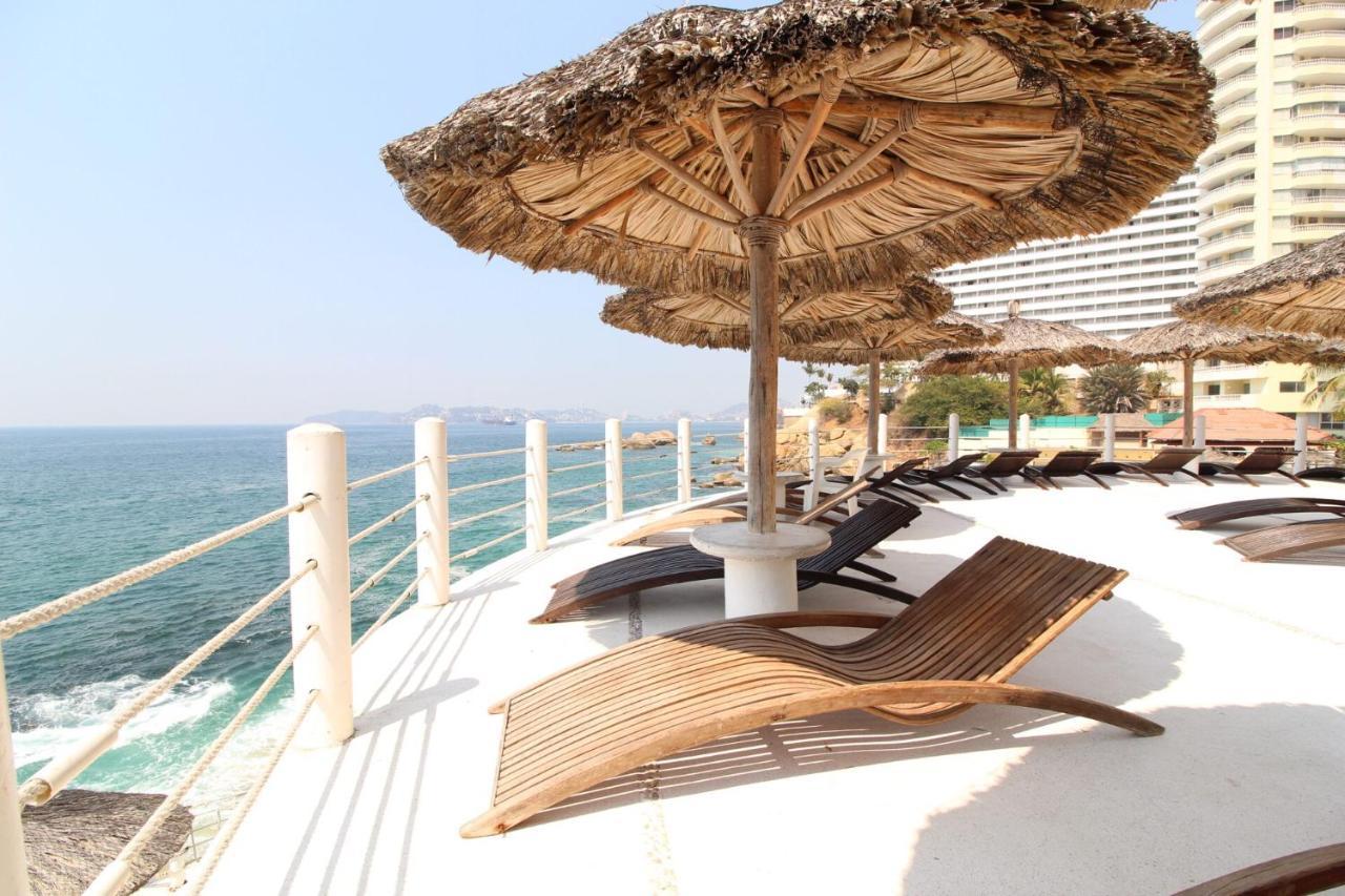 Suites con Playa Privada en Condominio Torres Gemelas Acapulco Exterior foto