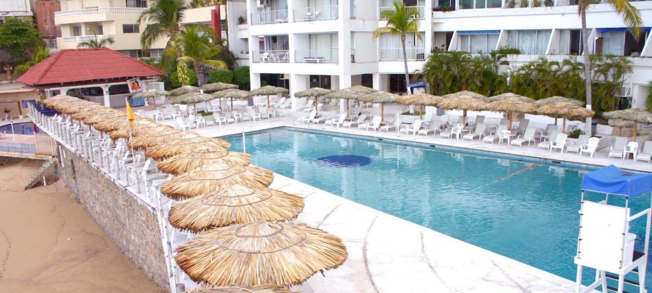 Suites con Playa Privada en Condominio Torres Gemelas Acapulco Exterior foto