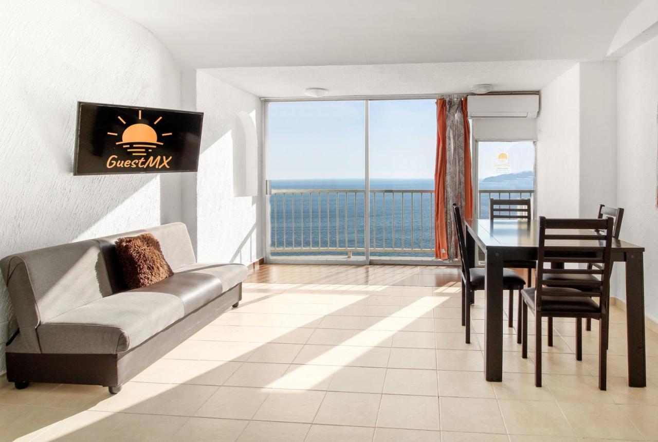 Suites con Playa Privada en Condominio Torres Gemelas Acapulco Exterior foto